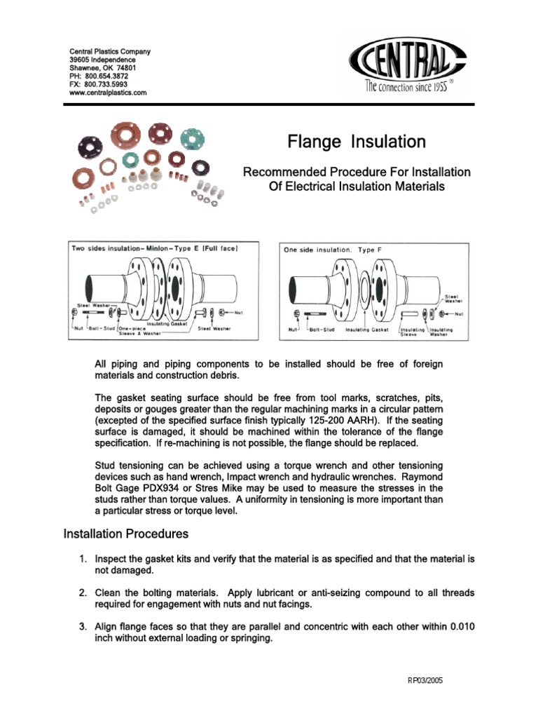 Flange Installation Procedures PDF Screw Nut (Hardware)