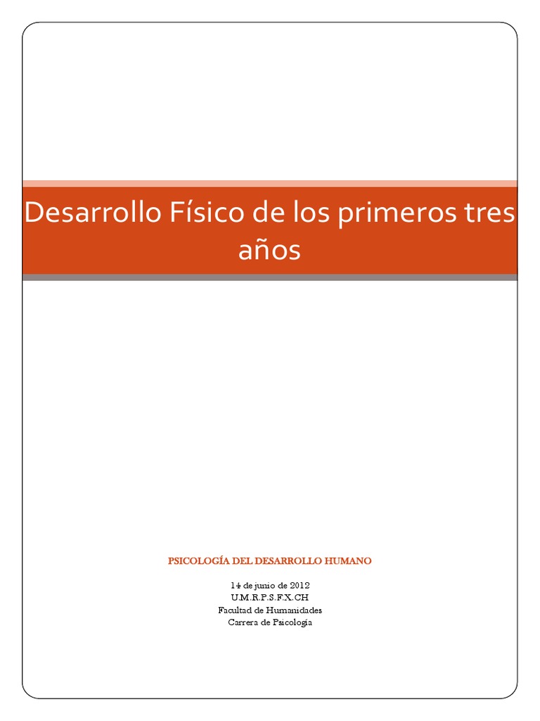 Desarrollo Físico de Los Primeros Tres Años | PDF | Parto | Hemisferio ...