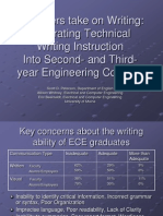 Engineers Take On Writing: Integrating Technical Writing Instruction Into Second-And Third - Year Engineering Courses