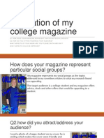 Evaluation of My College Magazine