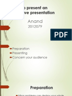 How to Present an Effective Presentation