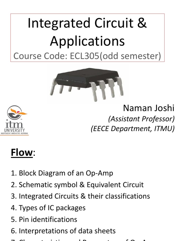 Integrated Circuit Overview and Applications | PDF | Operational ...