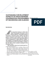 Klodjan SEFERAJ SUSTAINABLE DEVELOPMENT ASPECTS IN CROSS-BORDER COOPERATION PROGRAMMES