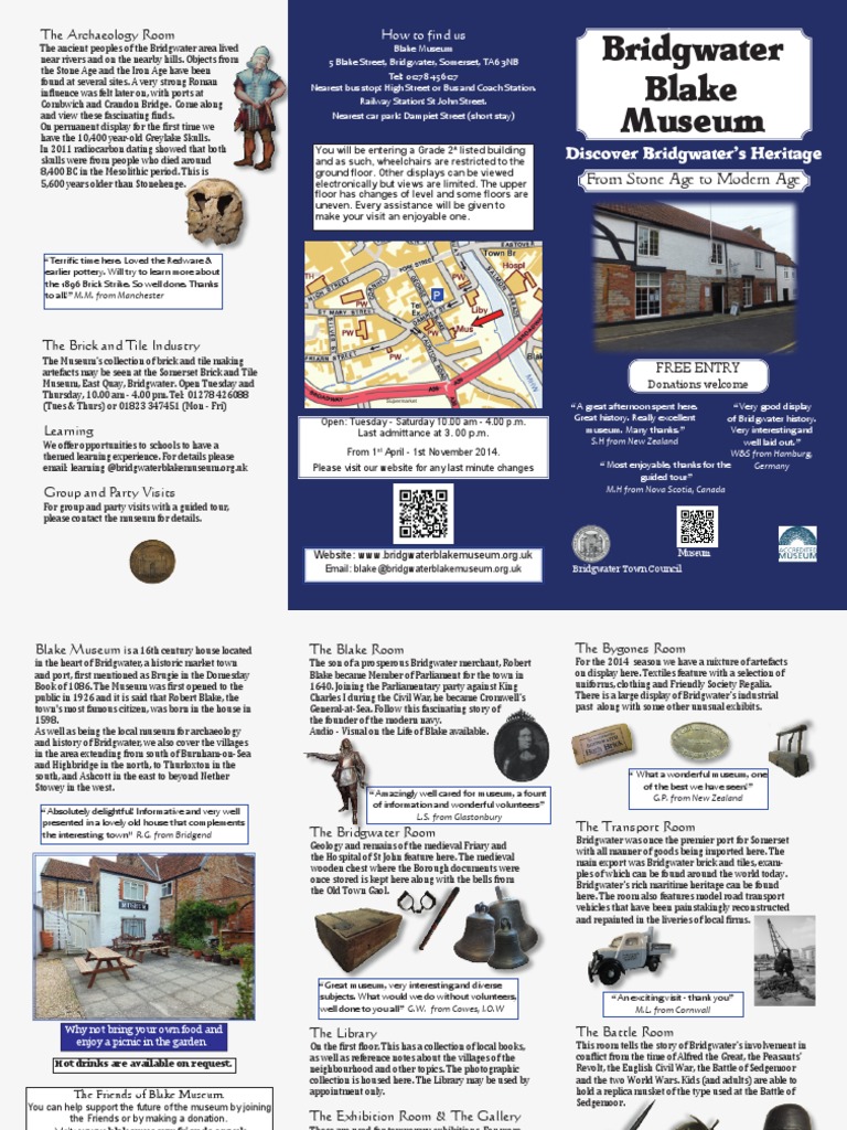 Bridgwater Blake Museum 20140227202413 PDF | PDF | Social Science | Travel