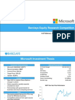 Barclays Equity Research Competition: Asif Rahman, Paige Muggeridge, Zhou Fang October 17, 2013