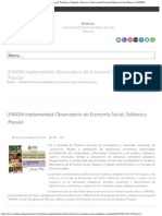 UNMSM Implementará Observatorio de Economía Social, Solidaria y Popular _ Notici