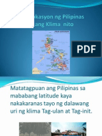 Ang Lokasyon at Klima NG Pilipinas