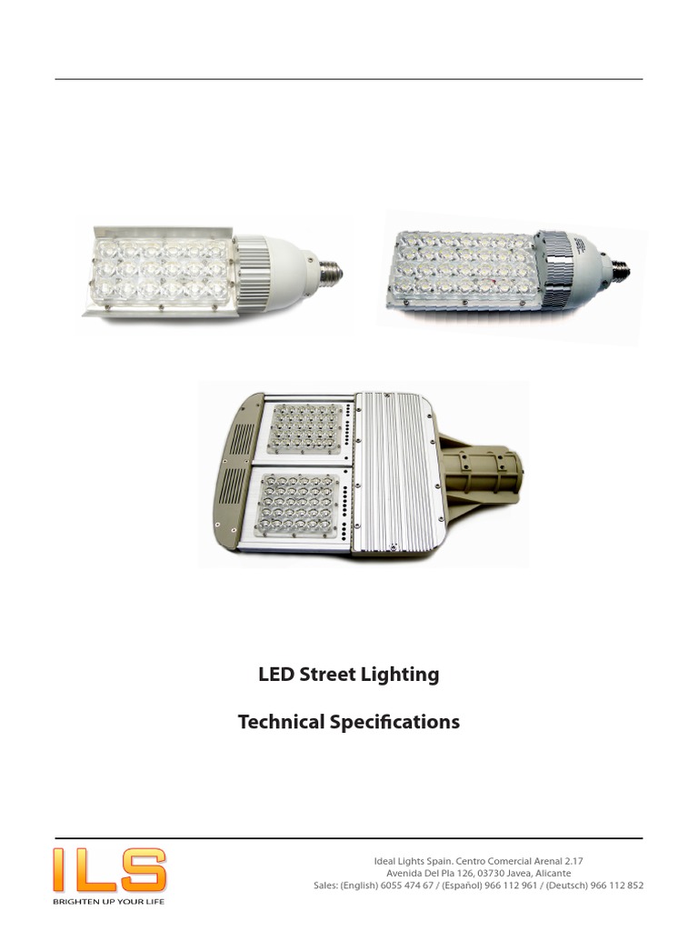 LED Street Lighting Specifications | PDF | Lighting | Light Emitting Diode