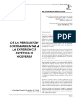 De La Persuasion Socioambiental a La Experiencia Estetica o Viceversa