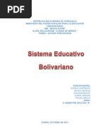 Trabajo de Sistema Educativo Bolivariano