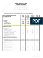 Trinity Theological College Financial Information: With Effect From 1 July 2014