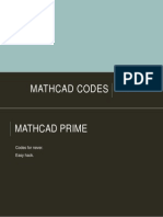 Mathcad Codes