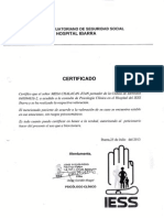 Hospital Ibarra: Certificado