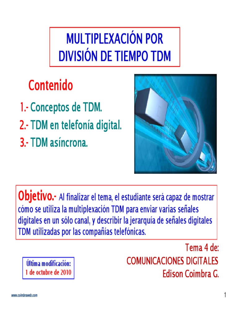 Multiplexacion Por Division de Tiempo | PDF | Estándares de red | Datos ...