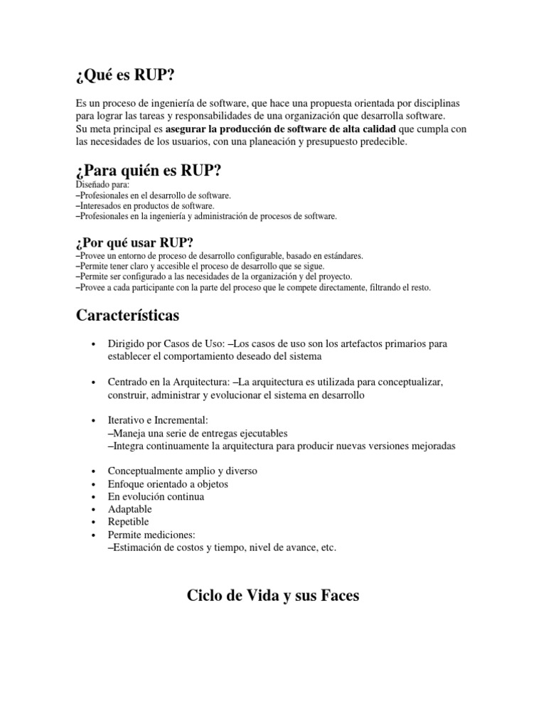 Qué Es El Modelo RUP PDF Ingeniería de software Software