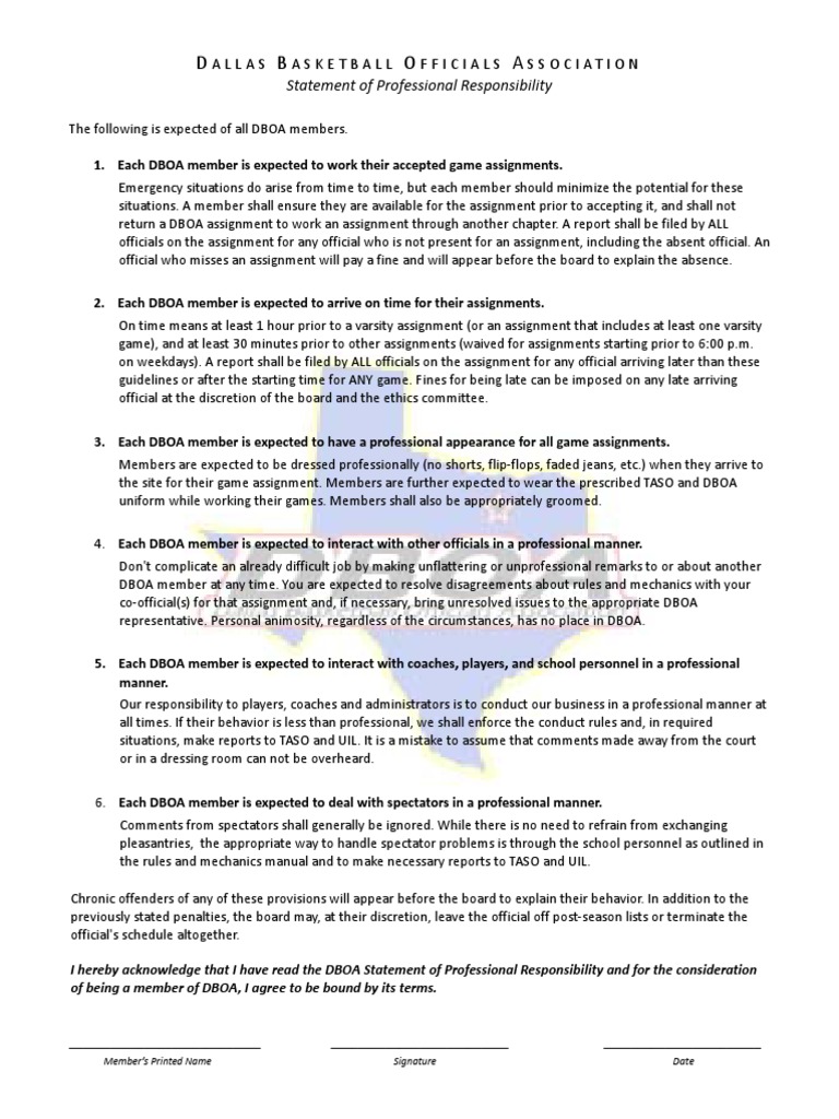 Statement of Professional Responsibility PDF | PDF | Government | Justice