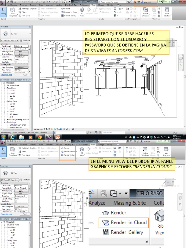 Cómo Usar El Render in Cloud de Revit | PDF | Informática