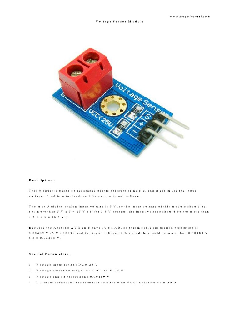 Modul Deteksi Tegangan Arduino | PDF