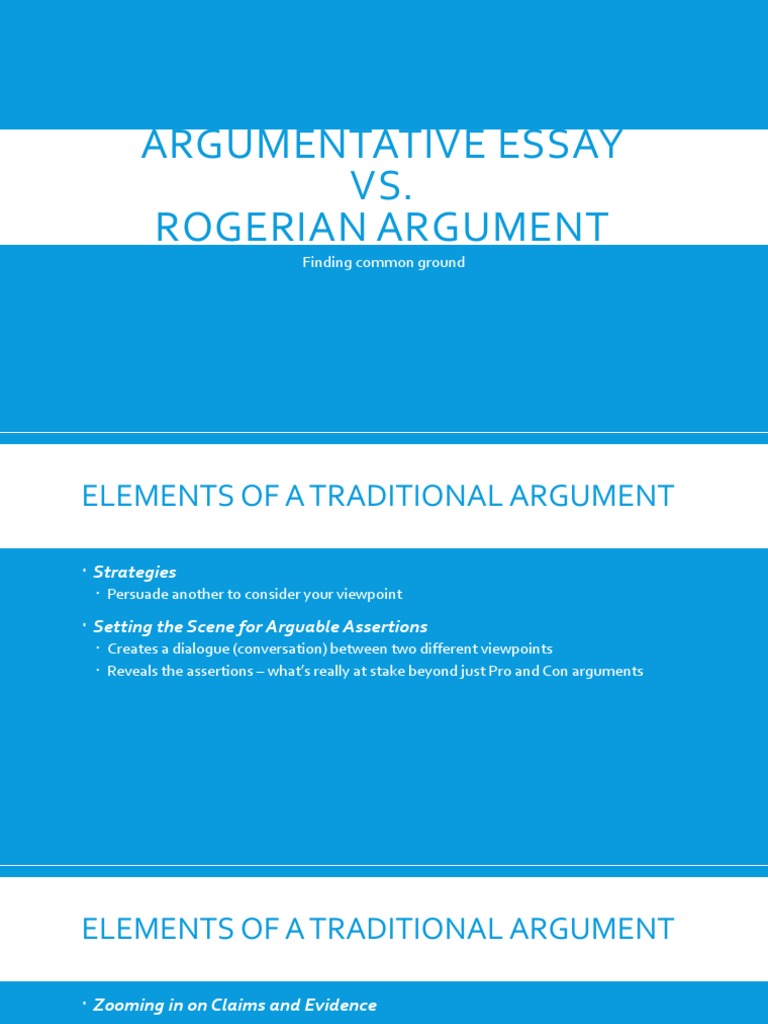 titles for rogerian argument essay