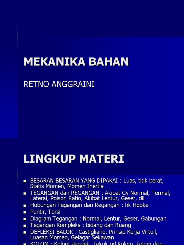 Mekanika Bahan Ppt
