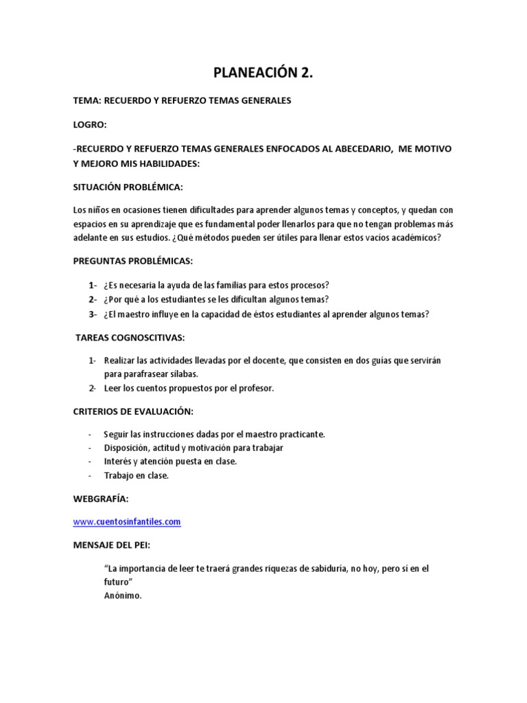 Planeación 2 | PDF | Crecimiento personal y profesional | Relaciones ...