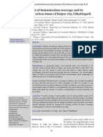 Assessment of Immunization coverage and its Determinants in urban slums of Raipur city, Chhattisgarh Surendra Kumar Painkra, Nirmal Verma, Dhiraj Bhawnani, G.P. Soni