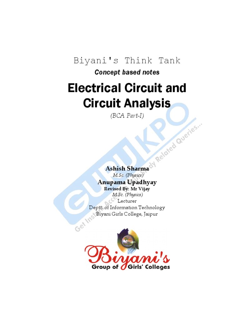 Electrical Circuits and Circuit Analysis | PDF | Capacitor | Dielectric