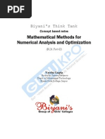 Mathematical Methods For Numerical Analysis and Optimization