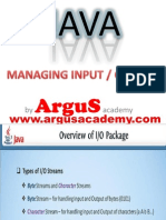 Managing Input & Output IN JAVA