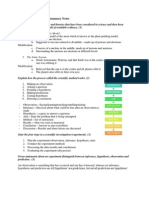 Science Is Investigating Summary Notes