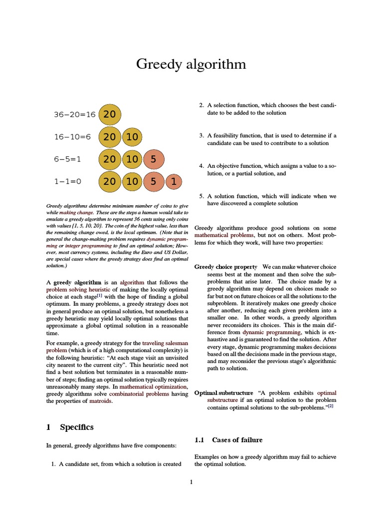 Greedy Algorithm | Mathematical Optimization | Algorithms And Data ...