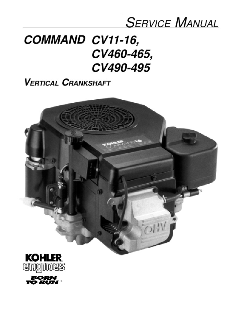 Kohler Command 16HP Vertical Shaft Engine Service Manual | Gasoline