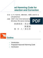 Improved Hamming Code For Error Detection