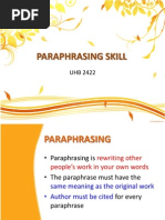 Paraphrasing Skill
