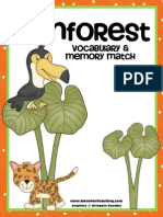 Rainforest Vocabulary Matching Activity