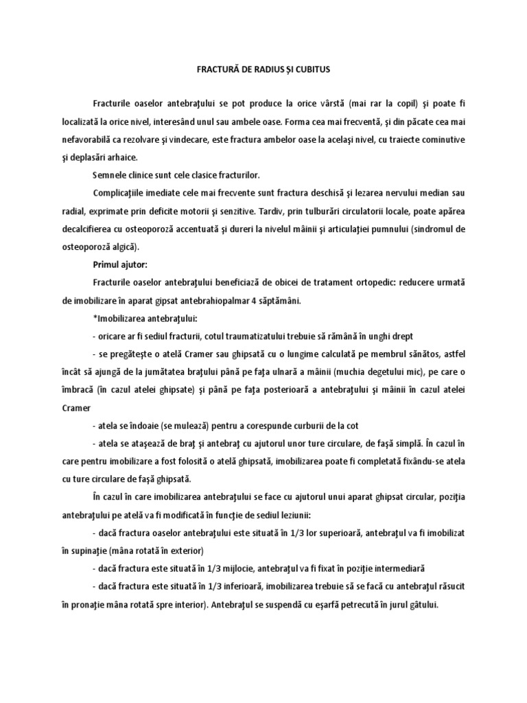 Fractura de Radius Si Cubitus' | PDF