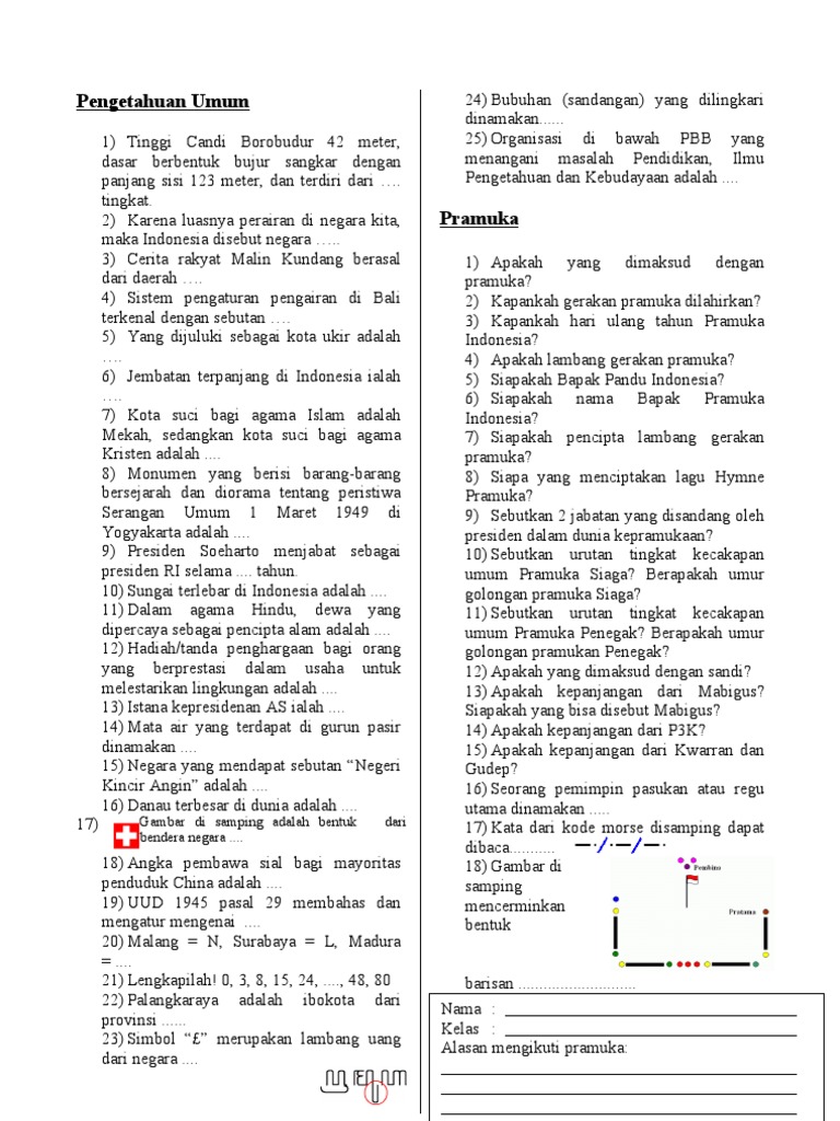 Kumpulan Soal Pelajaran 4 Sandi Morse Uud 1945