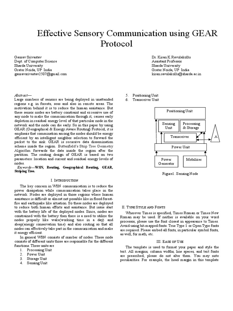 IEEE Paper Format PDF Wireless Sensor Network Routing