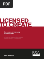 Download Licensed to Create Ten essays on improving teacher quality by The RSA SN245823111 doc pdf