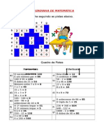 Cruzadinha de Matematica Resolvida