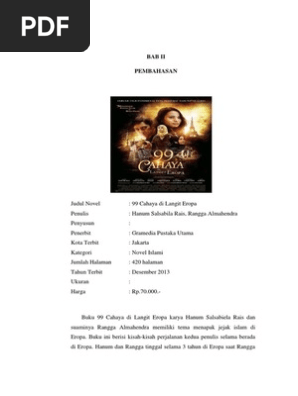 Resensi Novel 99 Cahaya Dilangit Eropa