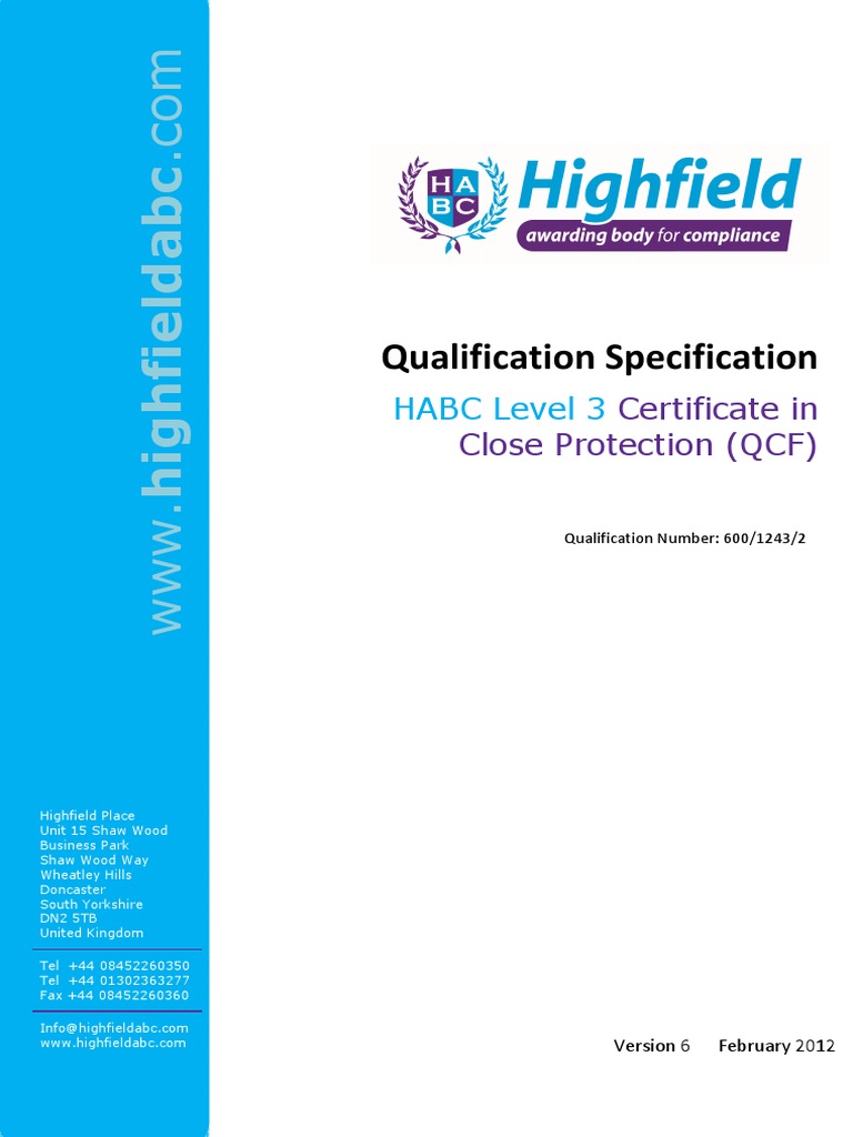 Level 3 Certificate in Close Protection Bodyguard Risk Management