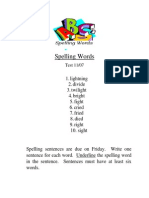 Spelling Words 11-07