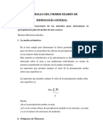 Desarrollo Del Primer Examen de Hidrologia 