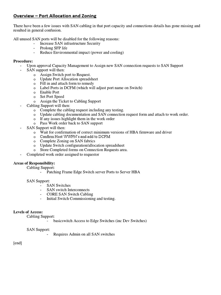 Port Allocation and Zoning | PDF | Business | Technology & Engineering