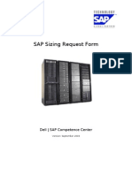 SAP Sizing Request Form