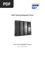 SAP Sizing Request Form