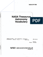 NASA Thesaurus - Astronomy Vocabulary
