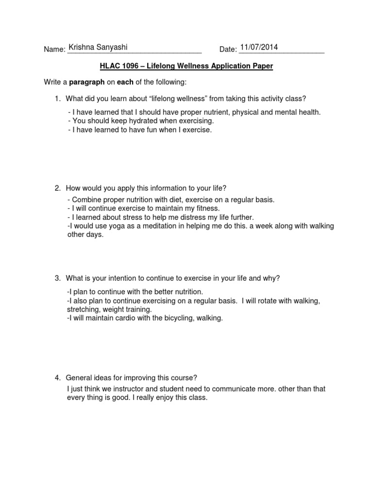 Lifelong Wellness Insights and Plans | PDF | Self-Improvement | Wellness