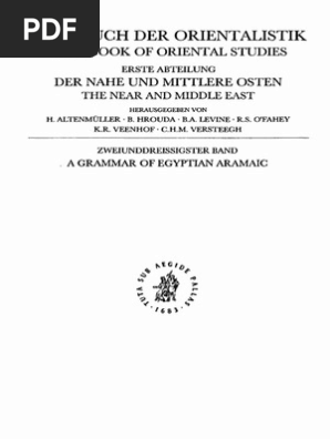 T Muraoka B Porten A Grammar Of Egyptian Aramaic 1998